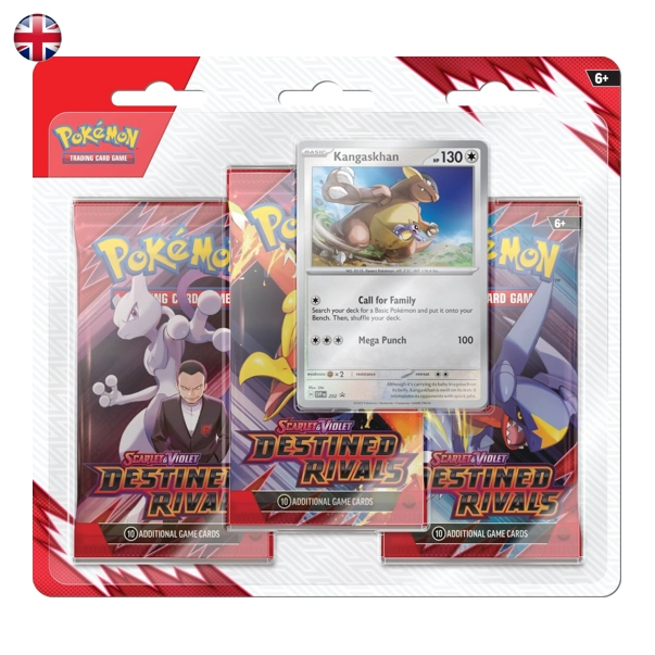 Pokémon Destined Rivals SV10 Kangaskhan 3 Pack Blister EN