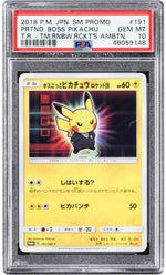 Pokémon PSA 10 Pretend Boss Pikachu #191 Team Rocket JP