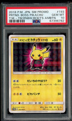 Pokémon PSA 10 Pretend Boss Pikachu Team Magma #193 JP