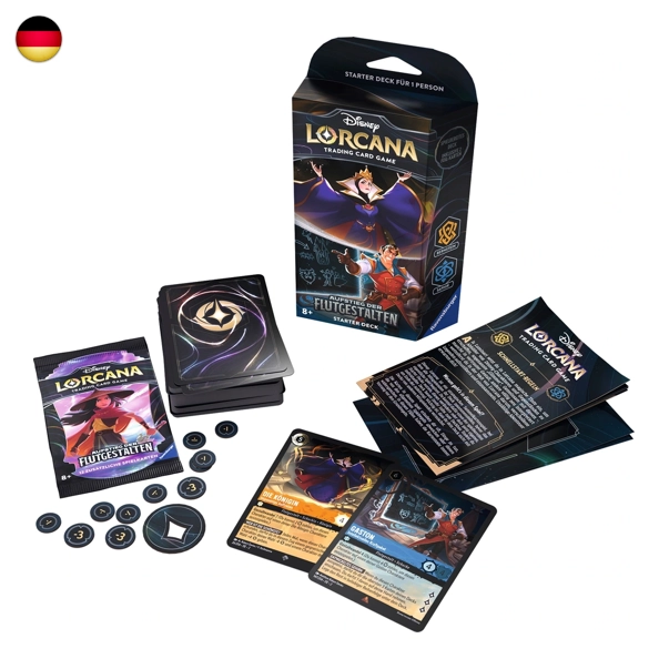 Disney Lorcana Aufstieg der Flutgestalten Bernstein und Saphir Starter Deck
