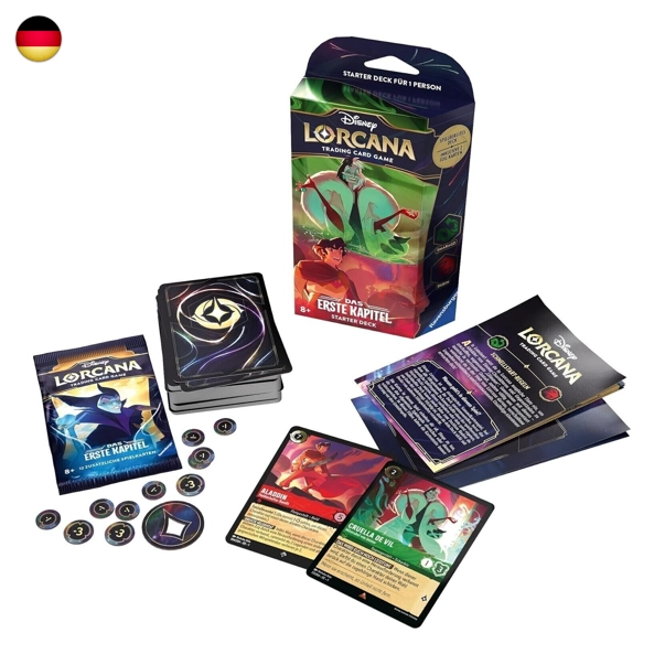 Disney Lorcana Das Erste Kapitel Cruella De Vil und Aladdin Starter Deck