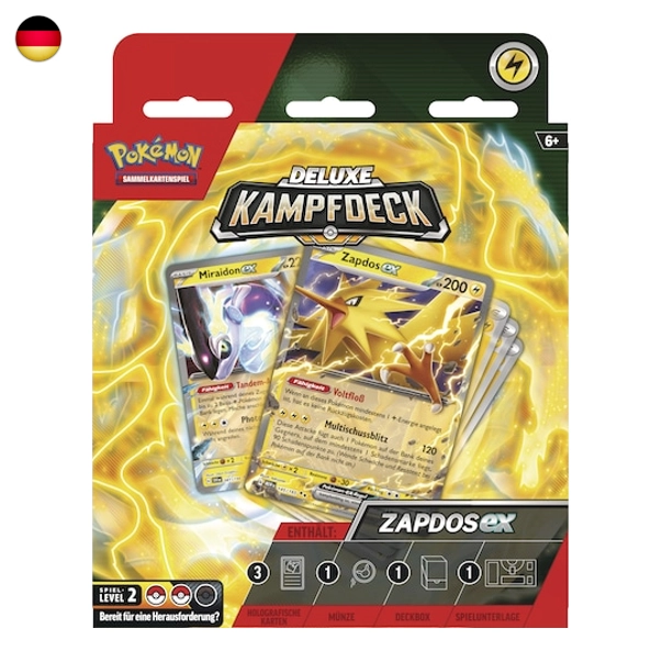 Pokémon Deluxe Battle Deck März 2024 Zapdos EX DE
