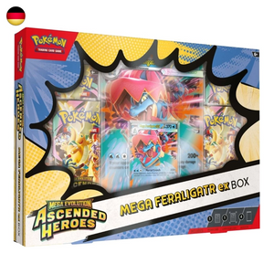 Pokémon Ascended Heroes ME2.5 Mega Feraligatr EX Box DE