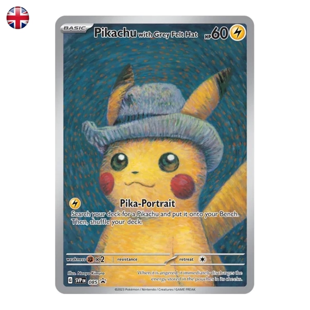 Pikachu With Grey Felt Hat Einzelkarte