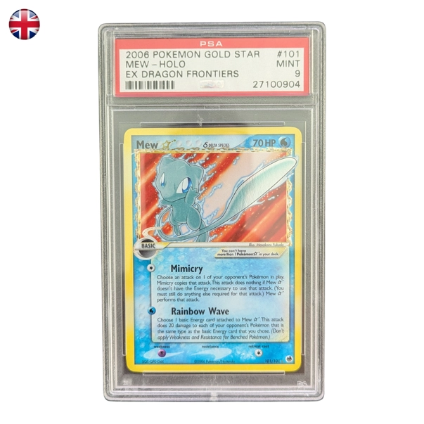 Pokémon PSA 9 EX Dragon Frontiers Mew Gold Star #101/101