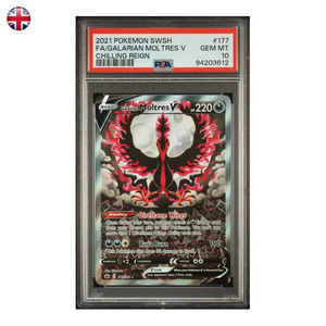 Pokémon PSA 10 Galarian Moltres V #177 EN