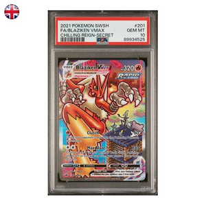 Pokémon PSA 10 Chilling Reign Blaziken VMAX #201/198