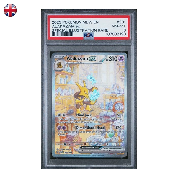Pokémon PSA 8 SV: 151 Alakazam ex #201/165