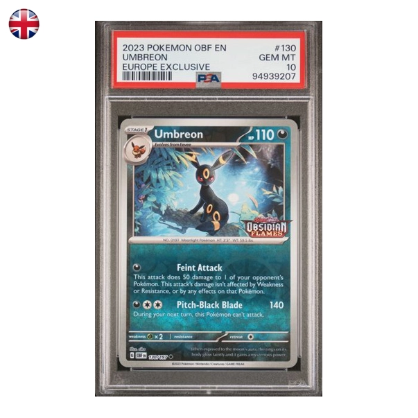 Pokémon PSA 10 Umbreon (Obsidian Flames Stamped) #130/197