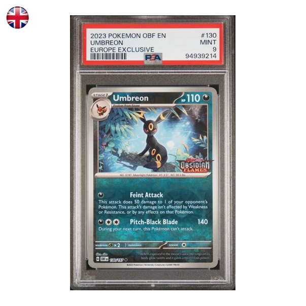 Pokémon PSA 9 Umbreon (Obsidian Flames Stamped) #130/197
