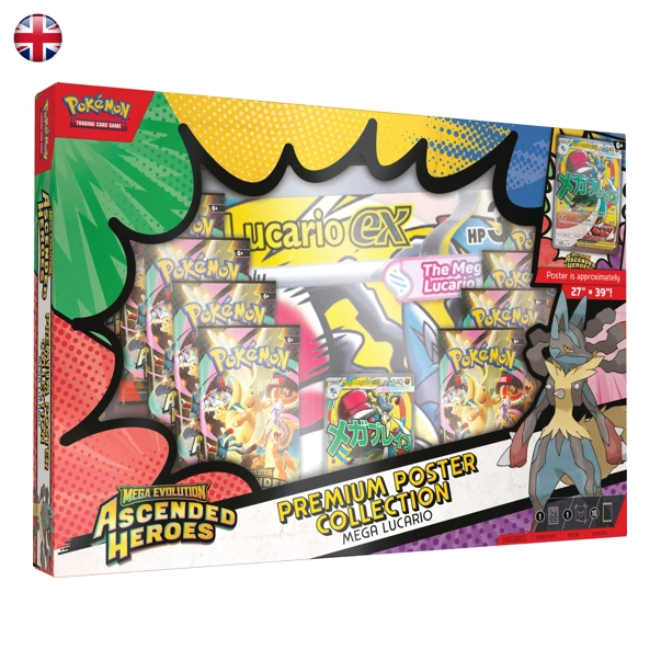 Pokémon Ascended Heroes ME2.5 Mega Lucario Premium Poster Collection EN