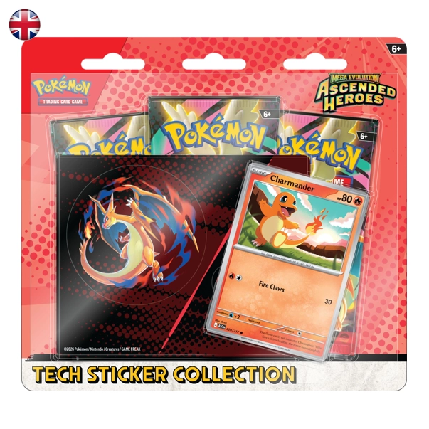 Pokémon Ascended Heroes ME2.5 Charmander Tech Sticker Collection EN