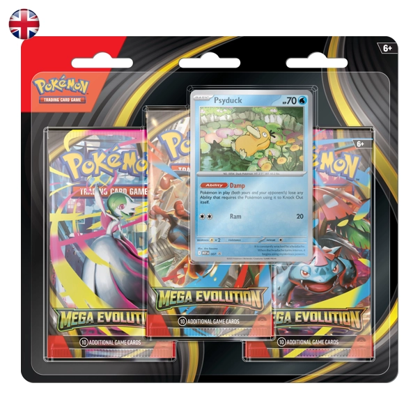 Pokémon Mega Evolution ME01 Psyduck 3 Pack Blister EN