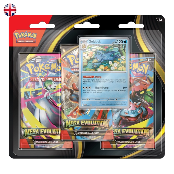Pokémon Mega Evolution ME01 Golduck 3 Pack Blister EN