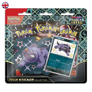 Pokémon Paldean Fates Tech Sticker Collection Blister Maschiff EN