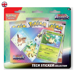 Pokémon Prismatic Evolutions SV8.5 Tech Sticker Leafon Collection Blister EN