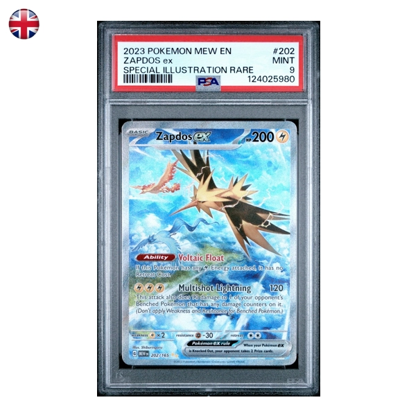 Pokémon PSA 9 151 Zapdos EX #202/165 EN