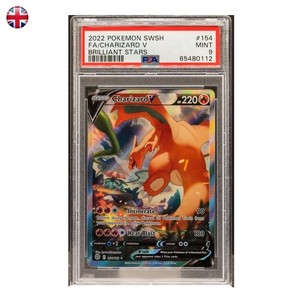 Pokémon PSA 9 Brilliant Stars Charizard V #154/172 EN