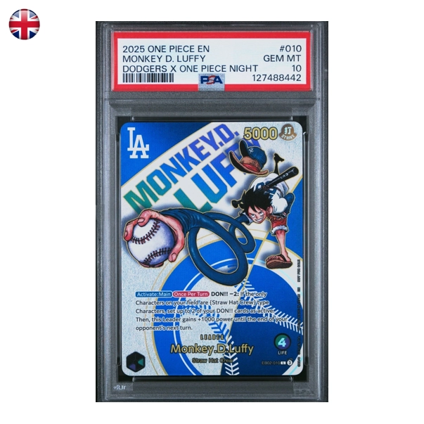 One Piece PSA 10 Dodgers x Night Monkey D Luffy Promo EN