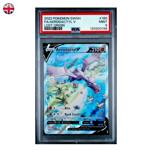 Pokémon PSA 9 Lost Origin Aerodactyl V #180/196 EN