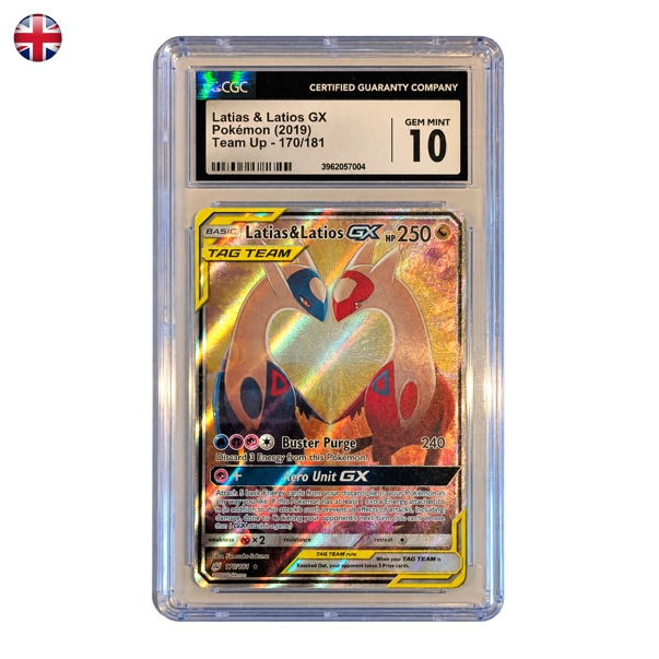 Pokémon CGC Pristine 10 Team Up Latias & Latios GX  (Alternate Full Art) #170/181