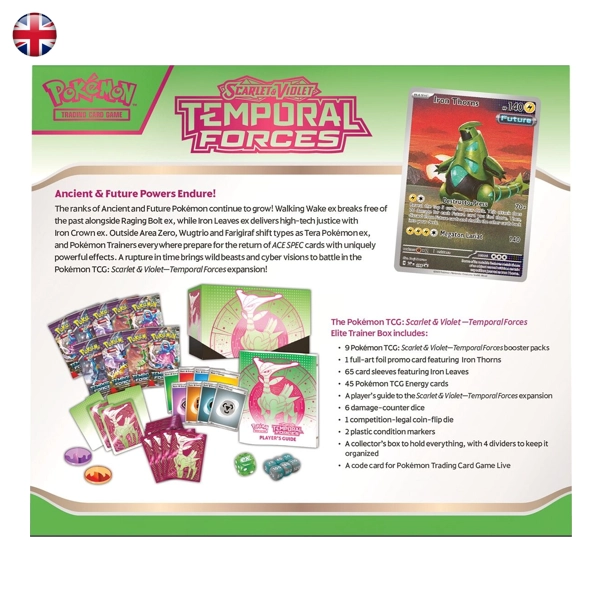 Pokémon Temporal Forces SV5 Iron Leaves Elite Trainer Box EN