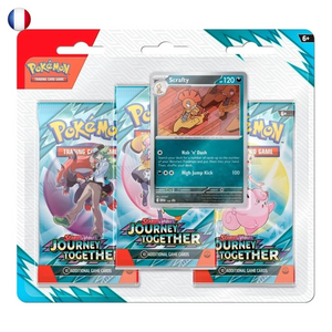 Pokémon Aventures Ensemble SV09 Scrafty Black Star Promo 3-Pack Blister FR