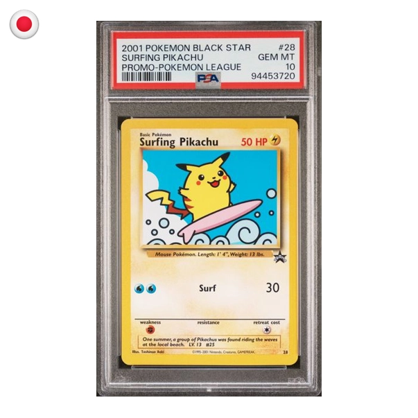Pokémon PSA 10 WotC Promo Surfing Pikachu #28/53