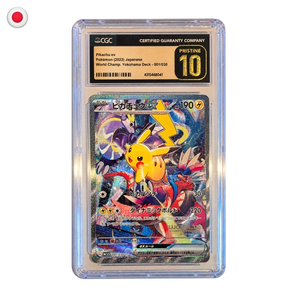 Pokémon CGC Pristine 10 WCS23 Yokohama Deck Pikachu ex #001/030 JP